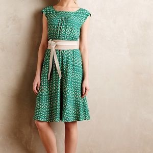 Green Print Anthropologie Dress | Maeve
